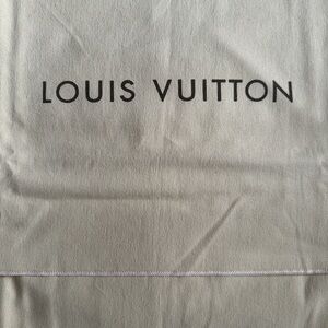 Louis Vuitton Cream Storage Fold Over Travel Dust Bag 🍀